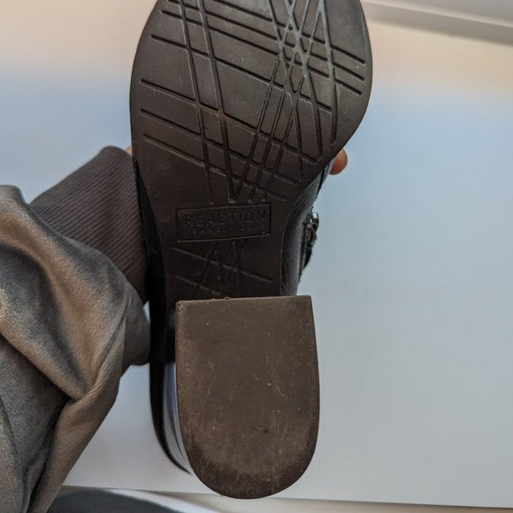 Leather Booties with Chunky Heel  Kenneth Cole Reaction  Size 7.5 M - Picture 7 of 8